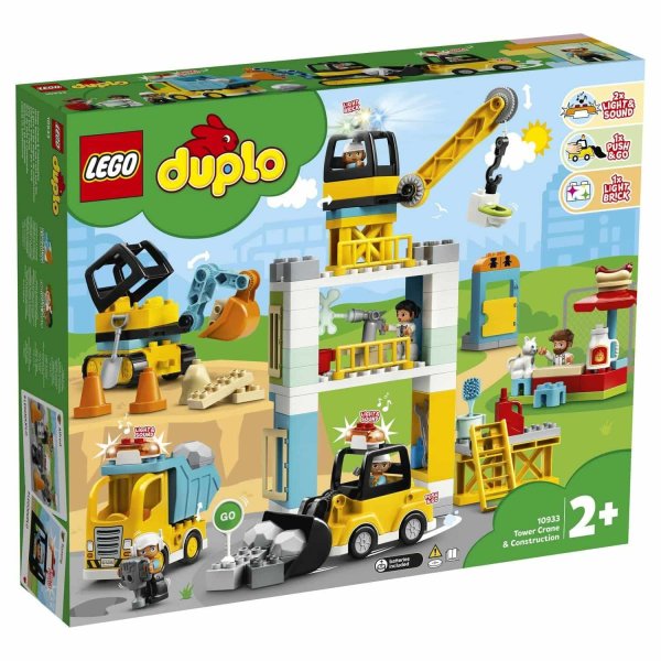 LEGO DUPLO Конструктор "Башенный кран на стройке" 123 детали