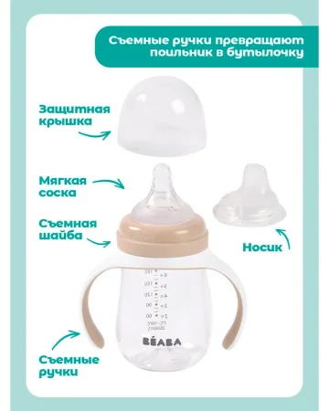 Поильник (бутылочка) 210 ml. CLAY