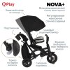 QPlay Велосипед трехколесный складной Nova+ / цвет Carbon black/черный