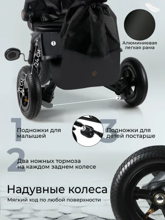 (м)Велос.трехкол.Qplay SPRINTER S MAX Black (Lux/Black) (black)