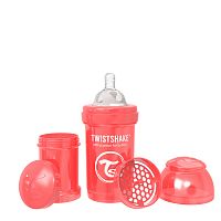 Twistshake Антиколиковая бутылочка для кормления Pearl 180 мл. / цвет Жемчужно-красный