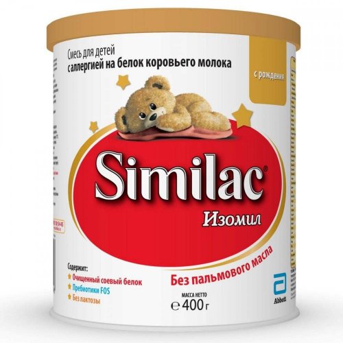 Сухая молочная смесь Similac Isomil, Соевая Смесь, с рождения, 400 г.