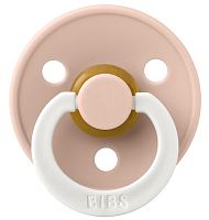 Bibs Пустышка латексная ночная Colour Symmetrical, 0+ месяцев / цвет Glow-Blush (розовый)					