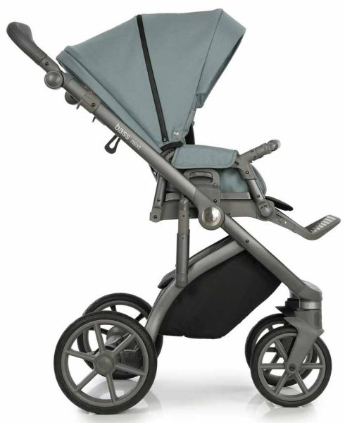 Roan Коляска 2 в 1 Bass Next / цвет Ocean Mood - Grey (морская волна, серая рама)