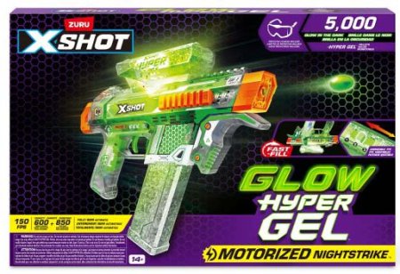 Zuru Игровой детский набор X-Shot Hyper Gel Glow In The Dark Nightmare