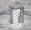 Zara Комплект: кофта + боди + брюки / рост 74 см / с 6 месяцев / цвет серый