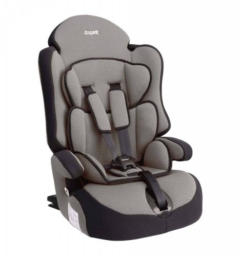 Siger Детское автомобильное кресло Прайм isofix (9-36 кг), группа 1/2/3, цвет серый
