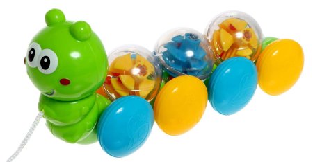 Каталка на веревке "Веселый червячок"