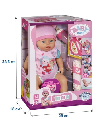 BABY born(БЕБИ борн) Интерактив. кукла Эмма с магич. глазками 43 см.