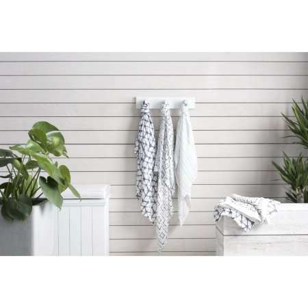 Aden&Anais Набор пеленок из бамбука Pebble shibori, 3 штуки / цвет белый, синий