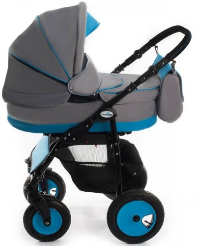 Детская коляска 3в1 maEma Vili (маЭма Вили) / цвет серо-синий V1