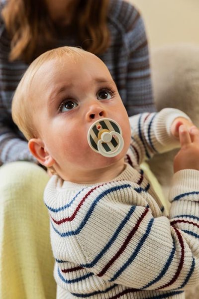 Bibs Пустышка латексная Studio Colour, 0+ Block - Ivory Pine