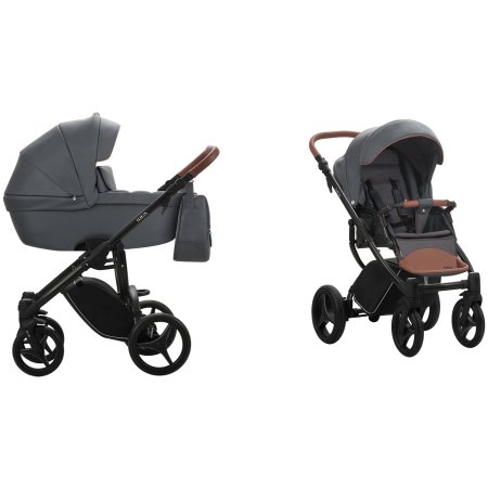 Bebetto Детская коляска 2 в 1 Luca Pro / цвет серый 03, рама черная