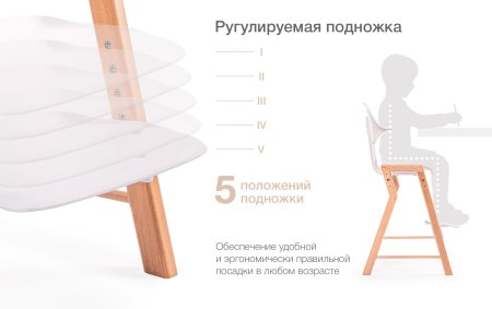 Happy Baby Стул для кормления Ecolux 91004 / цвет белый