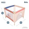 детские PITUSO Манеж детский одноуровневый, лаз на молнии, 93*93*76см расцветка Aria Jiraffe/Жираф /Пёсик