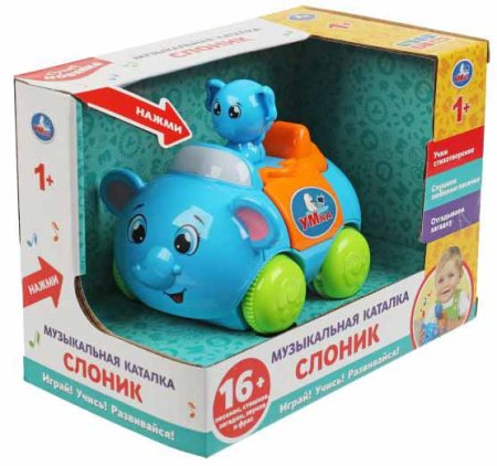 Умка Развивающая музыкальная игрушка «Каталка-слоник»
