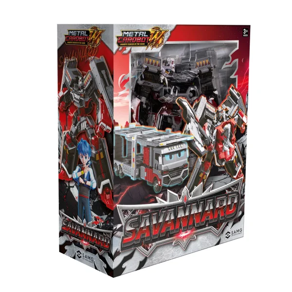 Метал Кард Бот. Саваннард трансформер 27 см, S3. METALCARDBOT