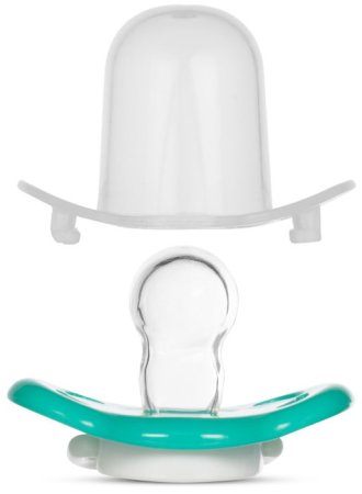 Baboo Соска-пустышка силиконовая круглая ночная Marine, 0+ / цвет мятный