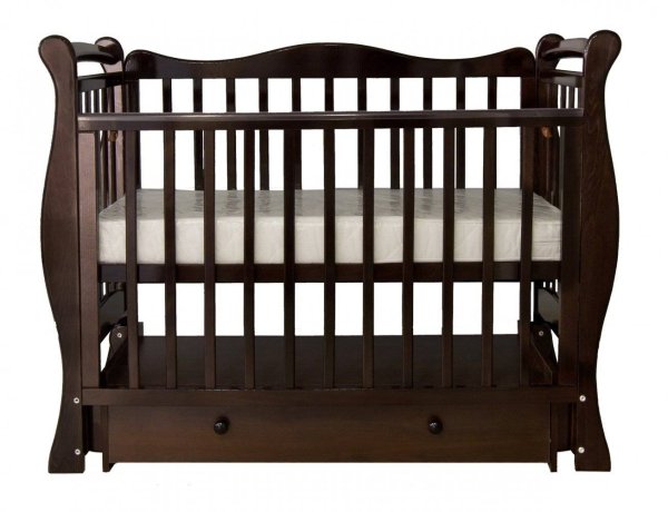 Bambini Moretti Кроватка "Амадеа" универсальный маятник / цвет темный