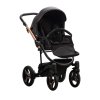 Bebetto Детская коляска 2 в 1 Torino Si / цвет черный (экокожа+ткань) / SI02 mie / рама бронзовая