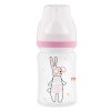 Mepsi Бутылочка для кормления Bunny, 150 мл, от 0 месяцев / цвет розовый, белый