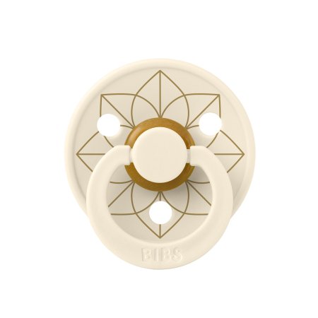 Пустышка латексная BIBS Colour - Noor - Ivory/Gold, 0+ месяцев.