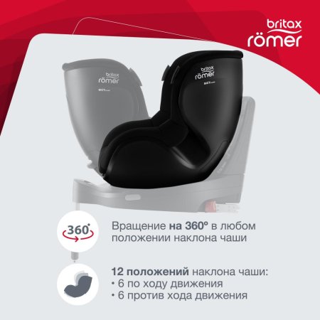Britax Roemer Детское автокресло Dualfix iSense / цвет Space Black