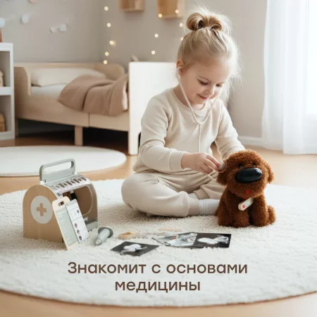 (м)331974, Интерактивная собачка CLINIC ZOO «КЛИНИК ЗУ» (коричневый / brown)