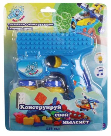 1Toy Мыльные пузыри "Пистолет", со светом и звуком
