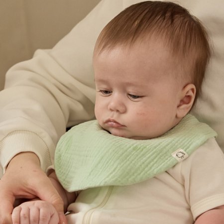 Слюнявчики муслиновые BUBA KIDS, 3 шт., Северный лес/Сливочный/Морская пена