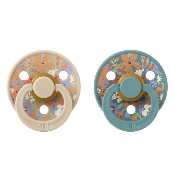 Набор пустышек латекс. BIBS Liberty Colour, 2 шт. Blossom Vanilla Hush Mix, 0+ мес.
