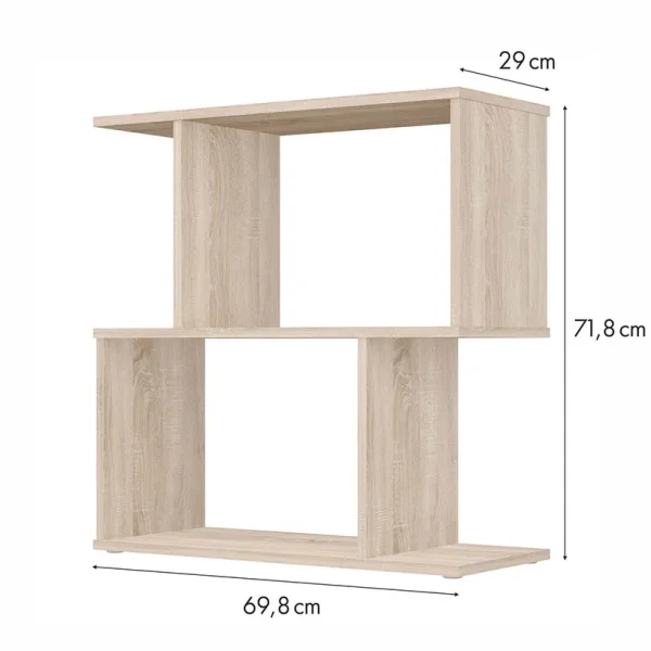 Polini Home Стеллаж фигурный Smart, 2 секции / цвет дуб