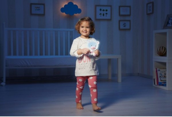Chicco Ночник Медвежонок Dreamlight / цвет розовый
