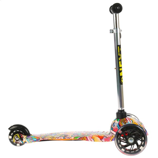 Next Самокат трехколесный 284640 / цвет черный, комбинированый (принт)