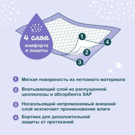 Ottino Детские пеленки, 60*90 см, 10 штук