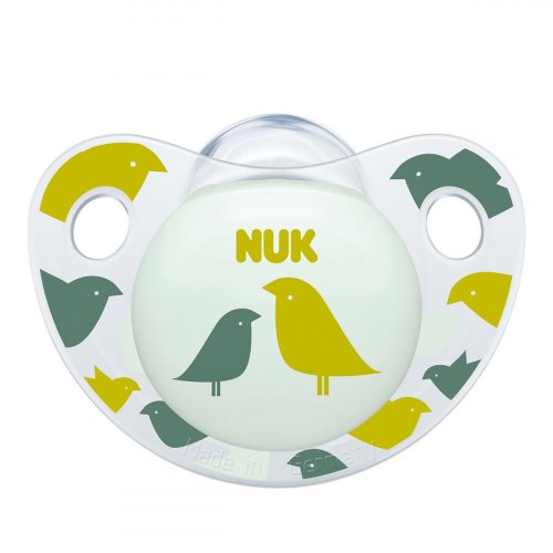 Nuk Соска-пустышка ортодонтическая из силикона Trendline Adore с контейнером, размер 1 / цвет в ассортименте