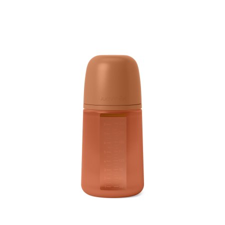 Силиконовая бутылочка для детского питания 240 мл, с соской из силикона.  RED / S SILICONE FEED BOT 