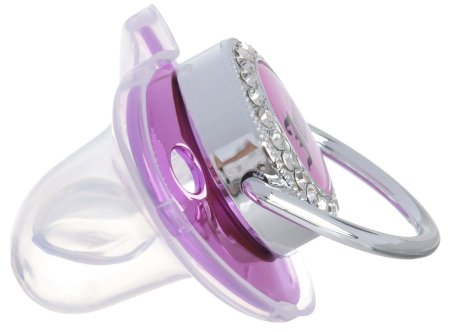 Mum&Baby Пустышка ортодонтическая с держателем и колпачком, с 6 месяцев
