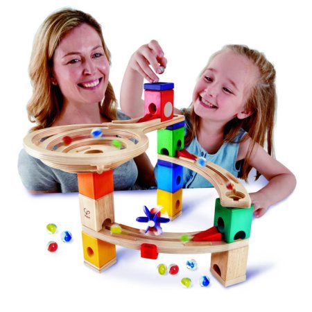 Hape Деревянный конструктор лабиринт для детей "Гонка" с шариком и переходами