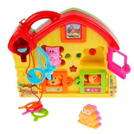 УМка Обучающий домик-сортер, 20 стихов и песен А.Барто, учим животных,10 потешек