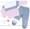 (м)9922 Спортивный Костюм"Pink"д/дев.(футер)розово-серый (р.52-92)