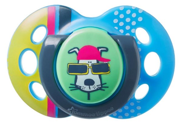 Tommee Tippee Пустышка силиконовая Fun Style Catelusi для мальчиков, 18-36 месяцев, 2 штуки