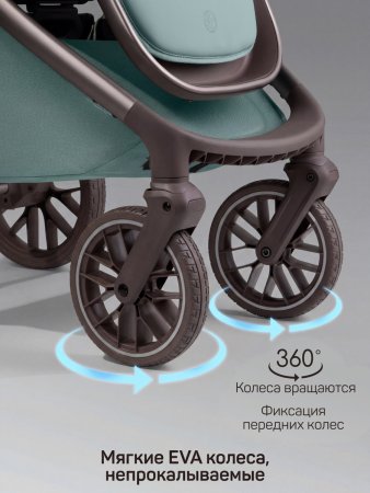 Коляска,экокожа 2в1 Motus Premium Ecco Exclusive (лагуна)