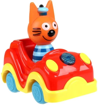 Умка Машинка с фигуркой коржика ТРИ КОТА 10 + песен, стихов и фраз в кор. 383147 