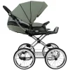 ROAN Коляска 2 в1 Bass Next короб+прогул.(2 места) (Sage Green/Black/руч.Black)