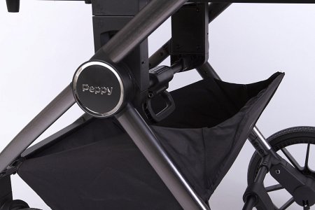Коляска Peppy Monaco 2в1 GP(рама т.серая,шлиф.алю) (Black)
