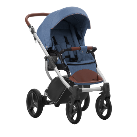 Bebetto Детская коляска 2 в 1 Luca / цвет синий 13, рама серая