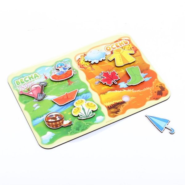 Лесная мастерская Сортер с липучками Какая разница Весна-осень / цвет зеленый, оранжевый