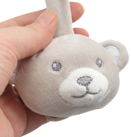 Крошка Я Подвеска- погремушка «Серый мишка»