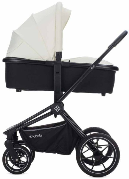 Labala Коляска 2 в 1 Raiz 2023 / цвет White-Black (белый-черный)